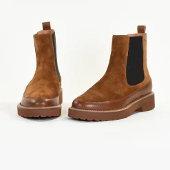 Bottines Femme en Cuir OLIVIA Cognac