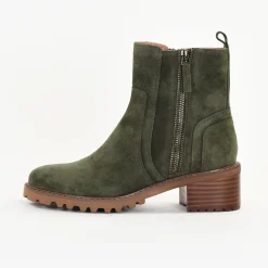 Bottines Femme en Cuir SETTIA Kaki