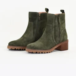 Bottines Femme en Cuir SETTIA Kaki