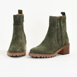 Bottines Femme en Cuir SETTIA Kaki