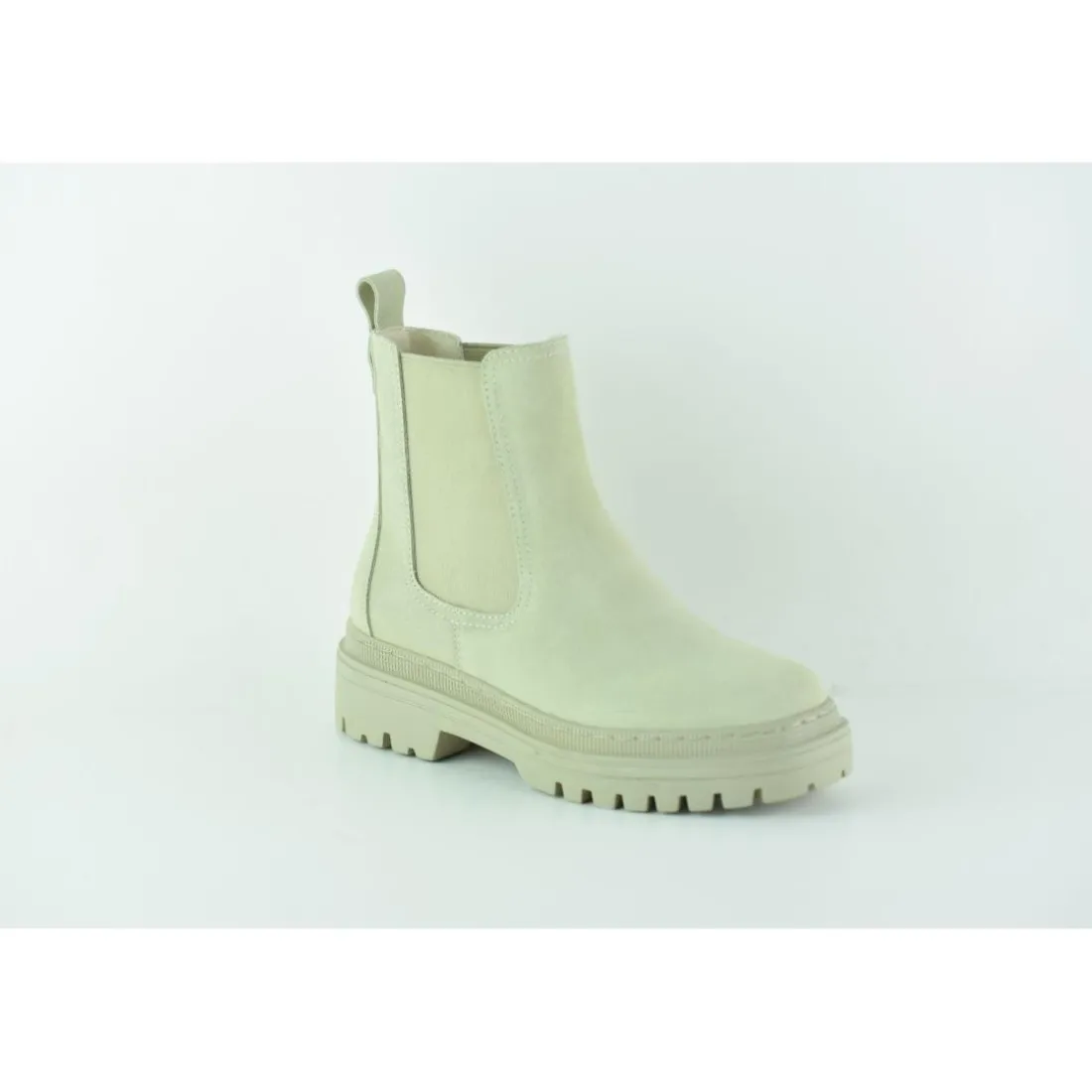 Bottines femme en cuir VERT