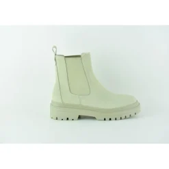 Bottines femme en cuir VERT