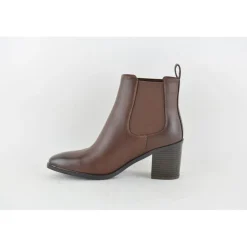Bottines Femme en simili Marron