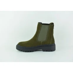 Bottines femme KAKI en cuir
