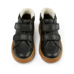 Bottines noires en cuir enfant - Kiddo Kids