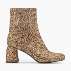 Bottines pailletées Londres bronze à talon
