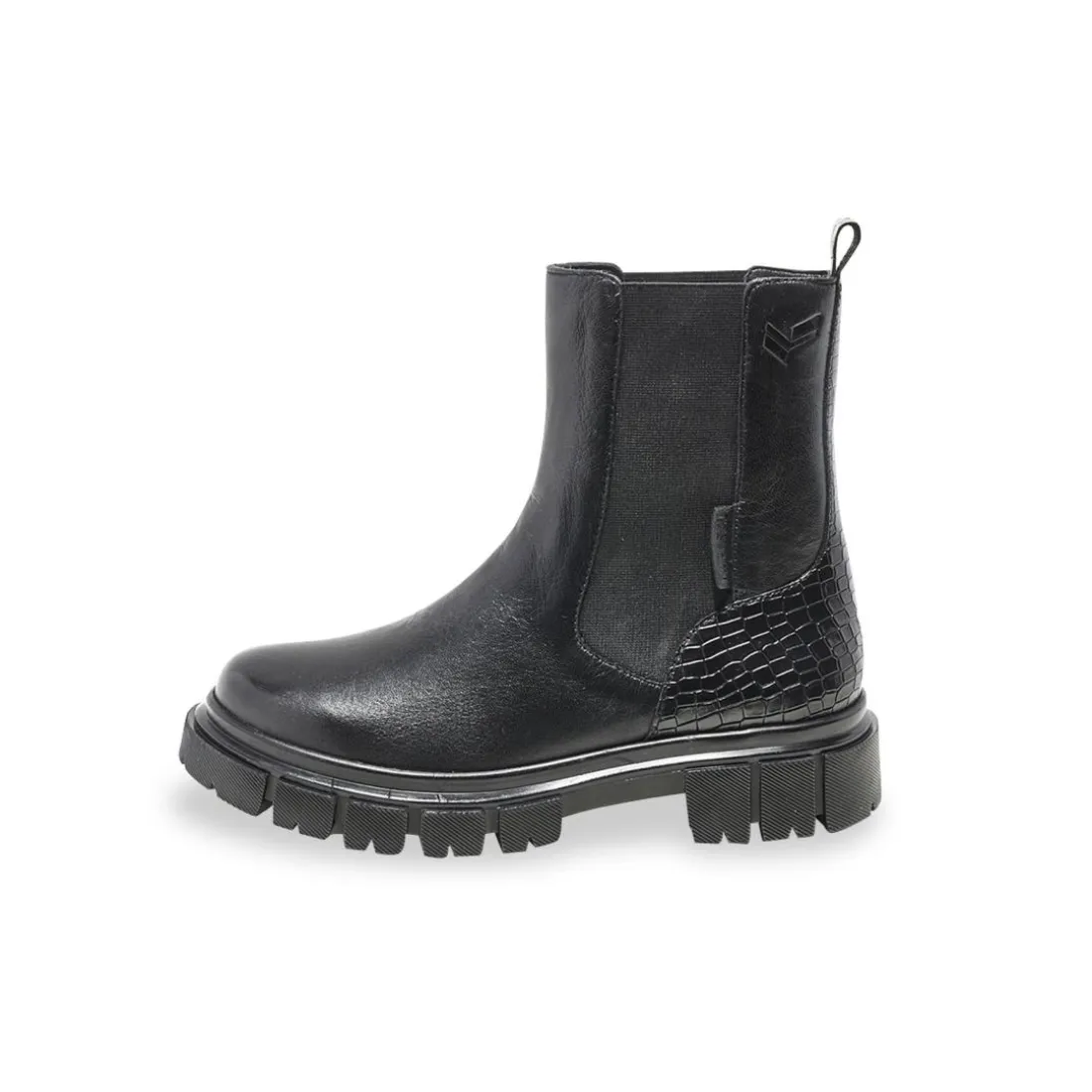 Bottines/boots femme en cuir noir JELLY