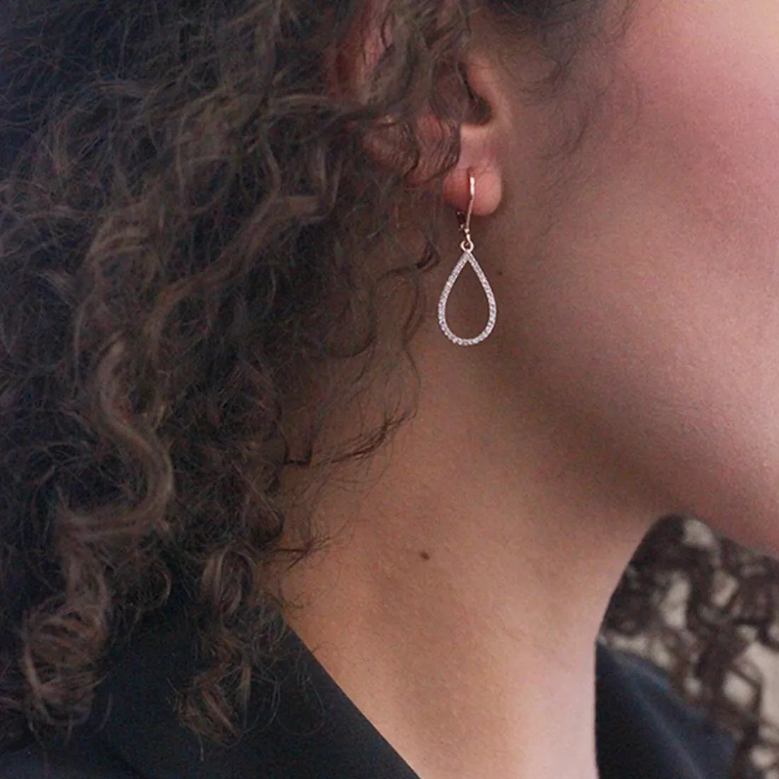 Boucles d'oreilles Femme MYC-Paris - Laiton Doré Rose Pendantes