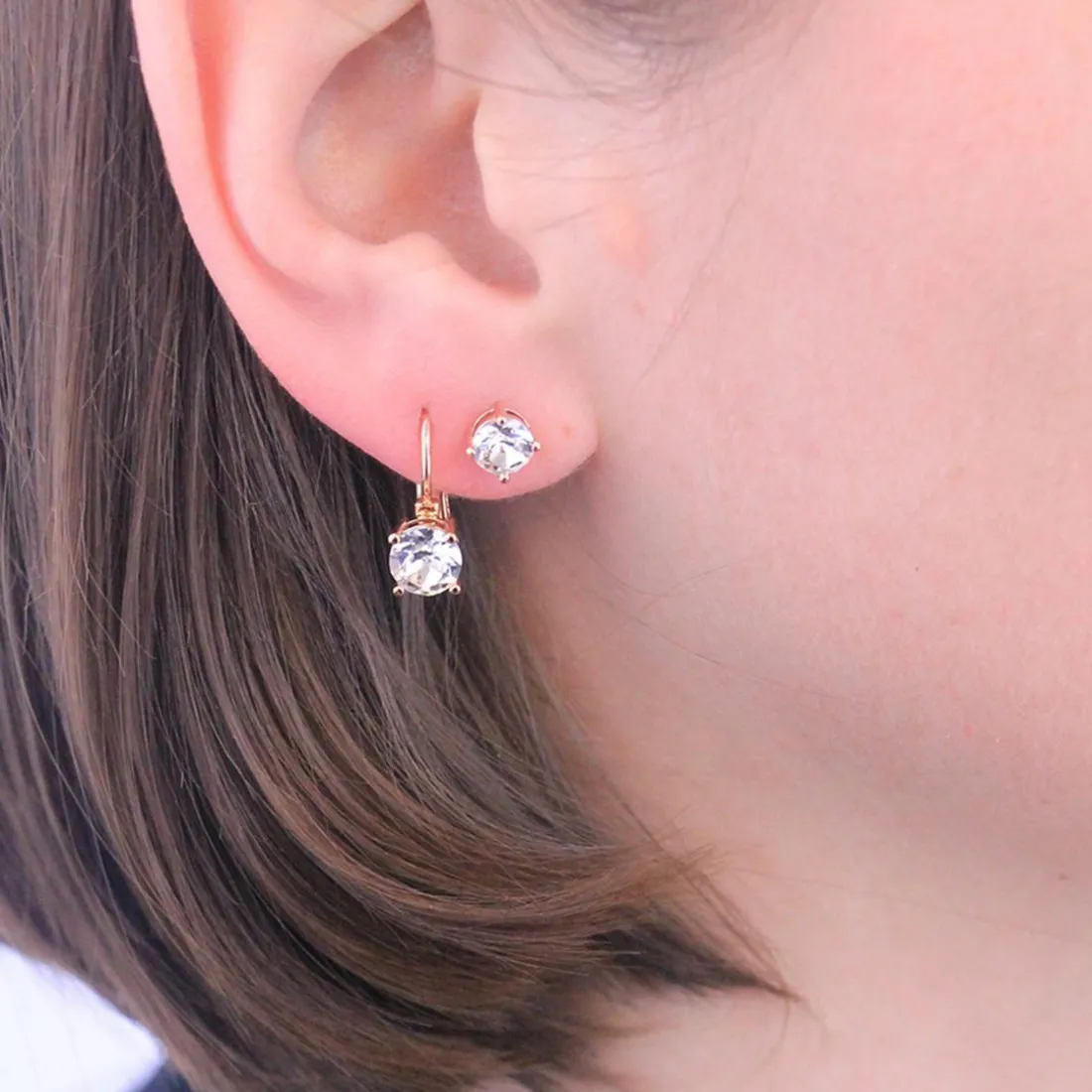 Boucles d’oreilles DE0008-RG-C MYC-Paris Solitaire