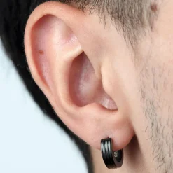 Boucles d'oreilles Homme Lotus Style Bijoux Men'S Earrings - LS2154-4-2 Acier
