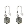 Boucles d'oreilles Indicolite Emily BOCREMISINI - Boucles d'oreilles Argent A925/00 Cristaux Swarovski gris Indicolite