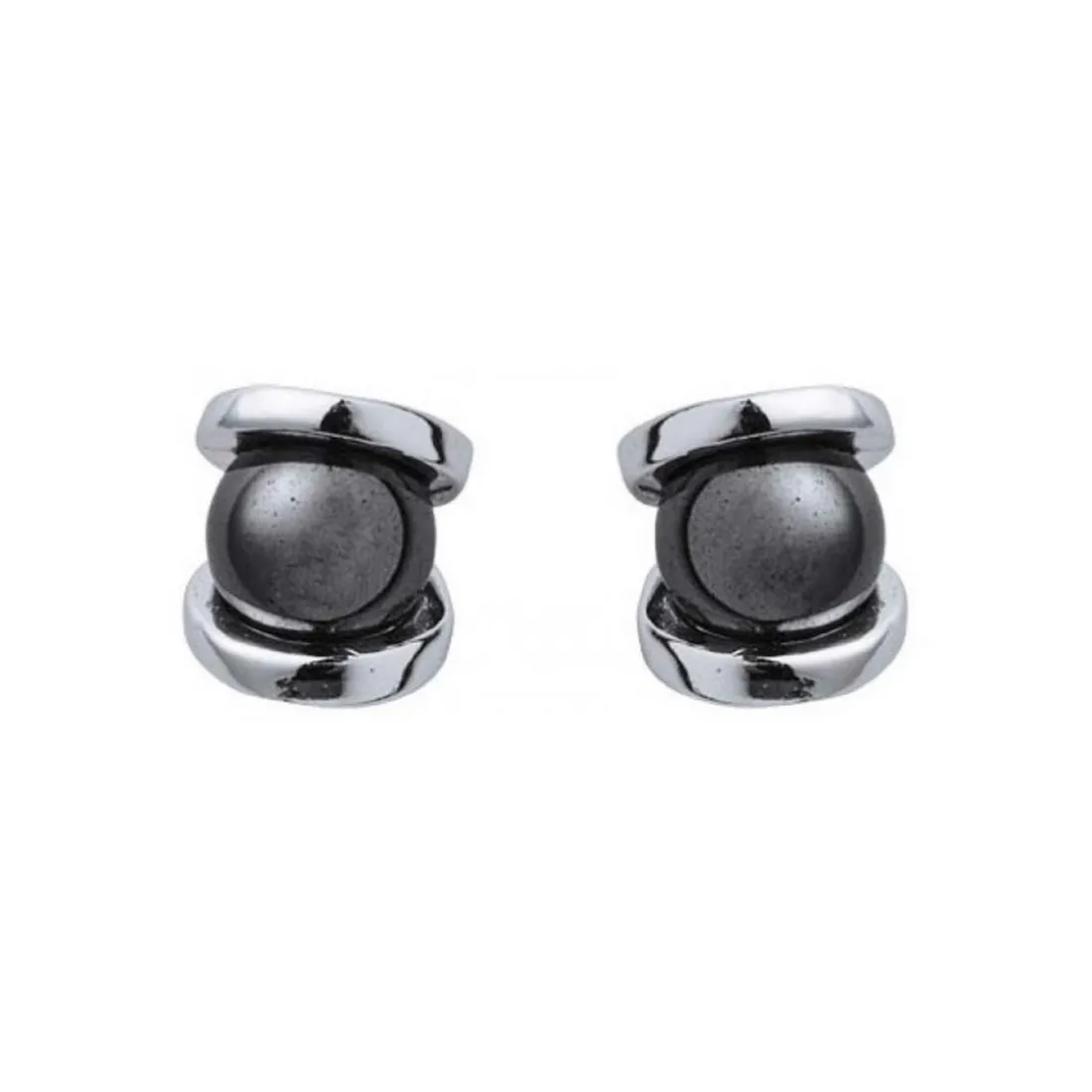 Boucles d'Oreilles Jourdan ATLAS AJS085HE - Boucles d'Oreilles En Argent et Hematite Jourdan Bijoux
