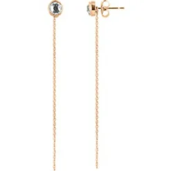 Boucles d'oreilles Les Interchangeables A56671 - Serti PM Or Rose Cristal Les Interchangeables