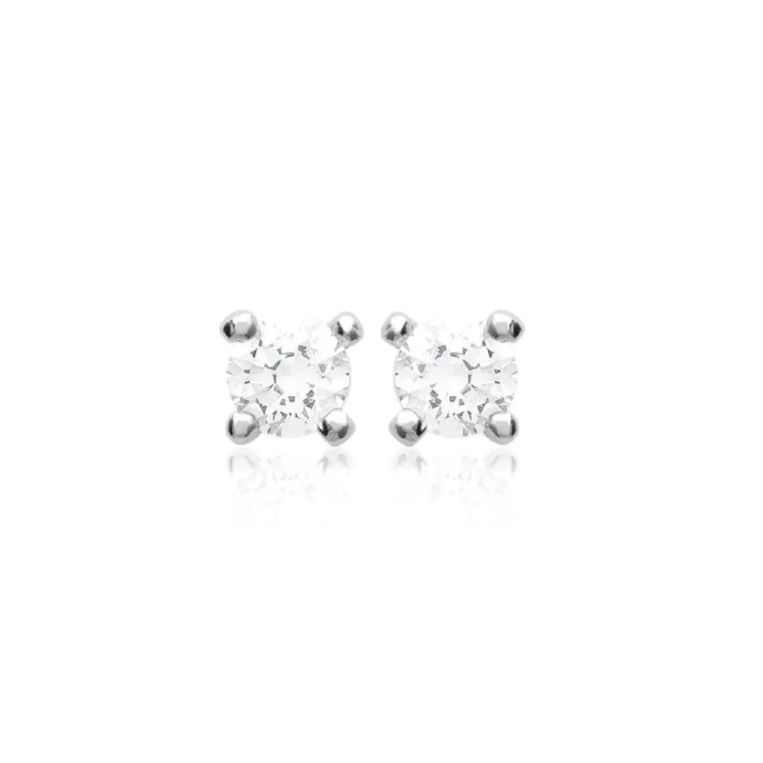 Boucles d'oreilles mixte Oxyde de Zirconium argent rhodié - Z5055Z03