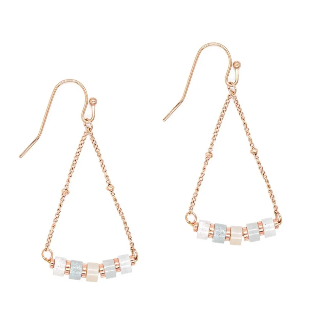 Boucles oreilles Sloya Piana en pierres Amazonite