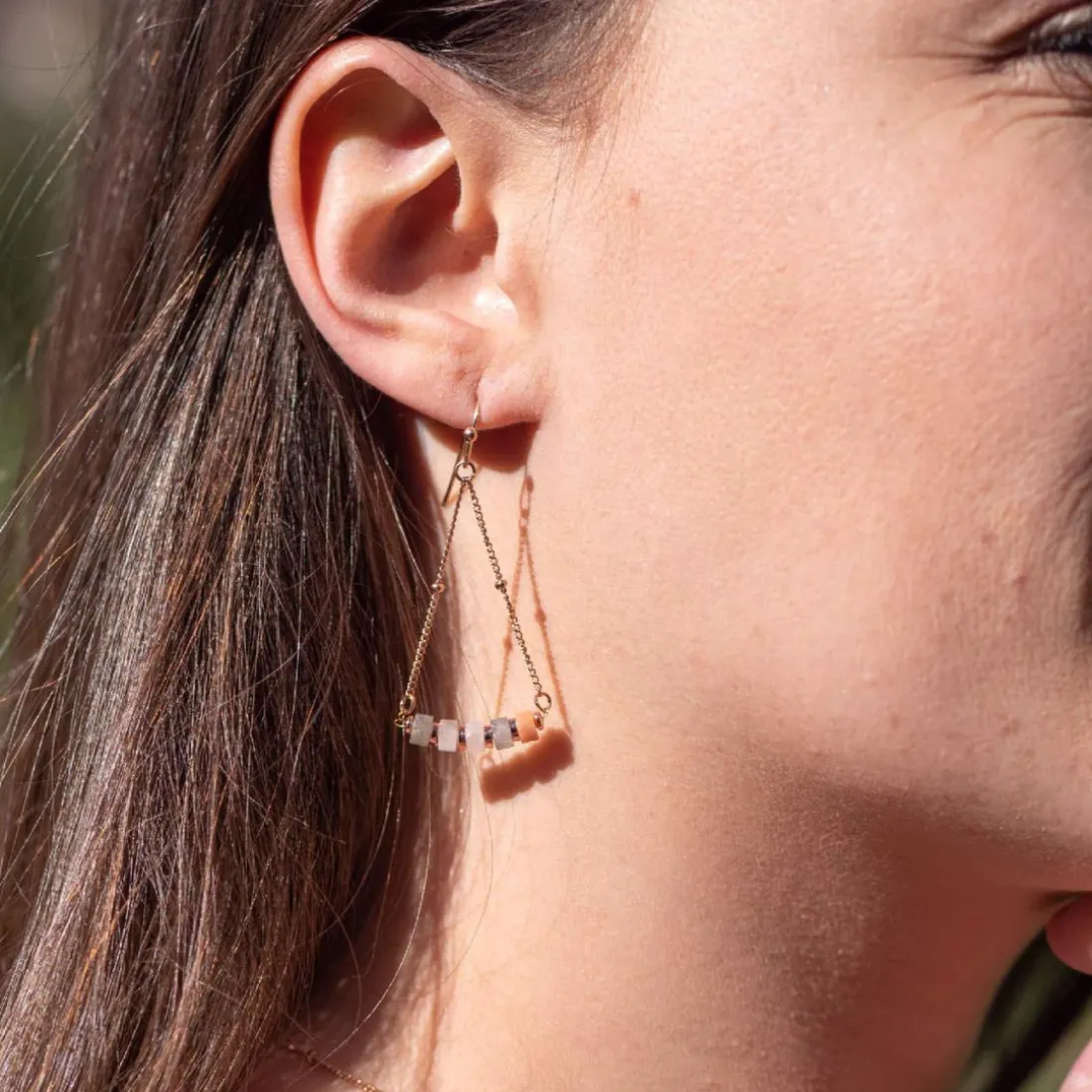 Boucles oreilles Sloya Piana en Pierres de Lune