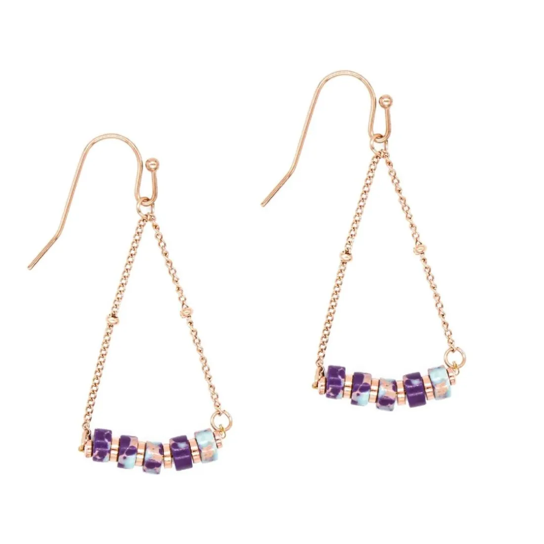 Boucles oreilles Sloya Piana en pierres Jaspe