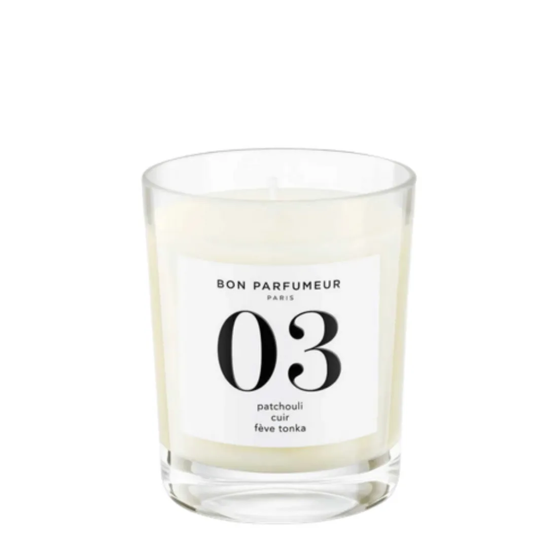 Bougie Parfumée 03 Patchouli Cuir Fève Tonka