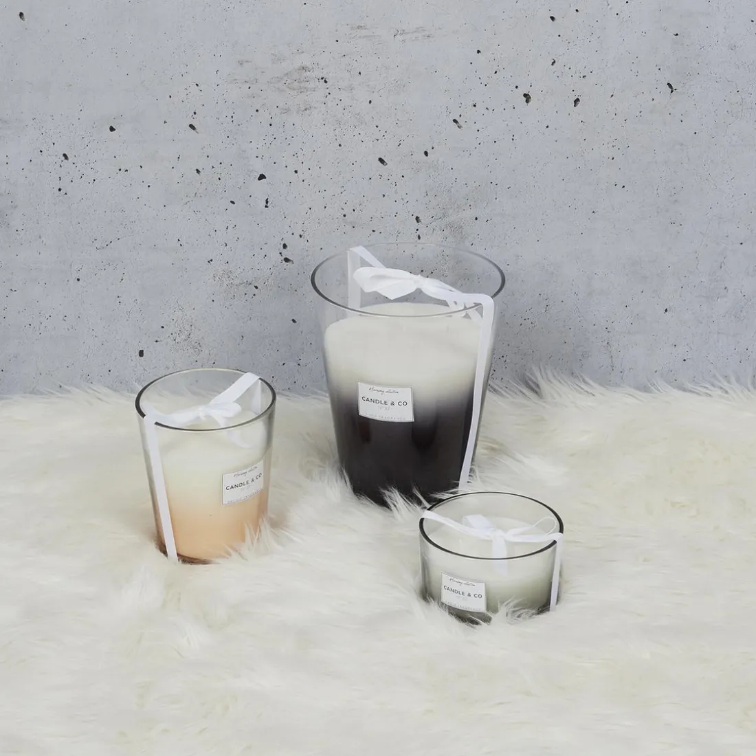 Bougie Parfumée Vase Gris Harmony en verre