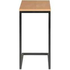 Bout de canapé en bois naturel pieds noir