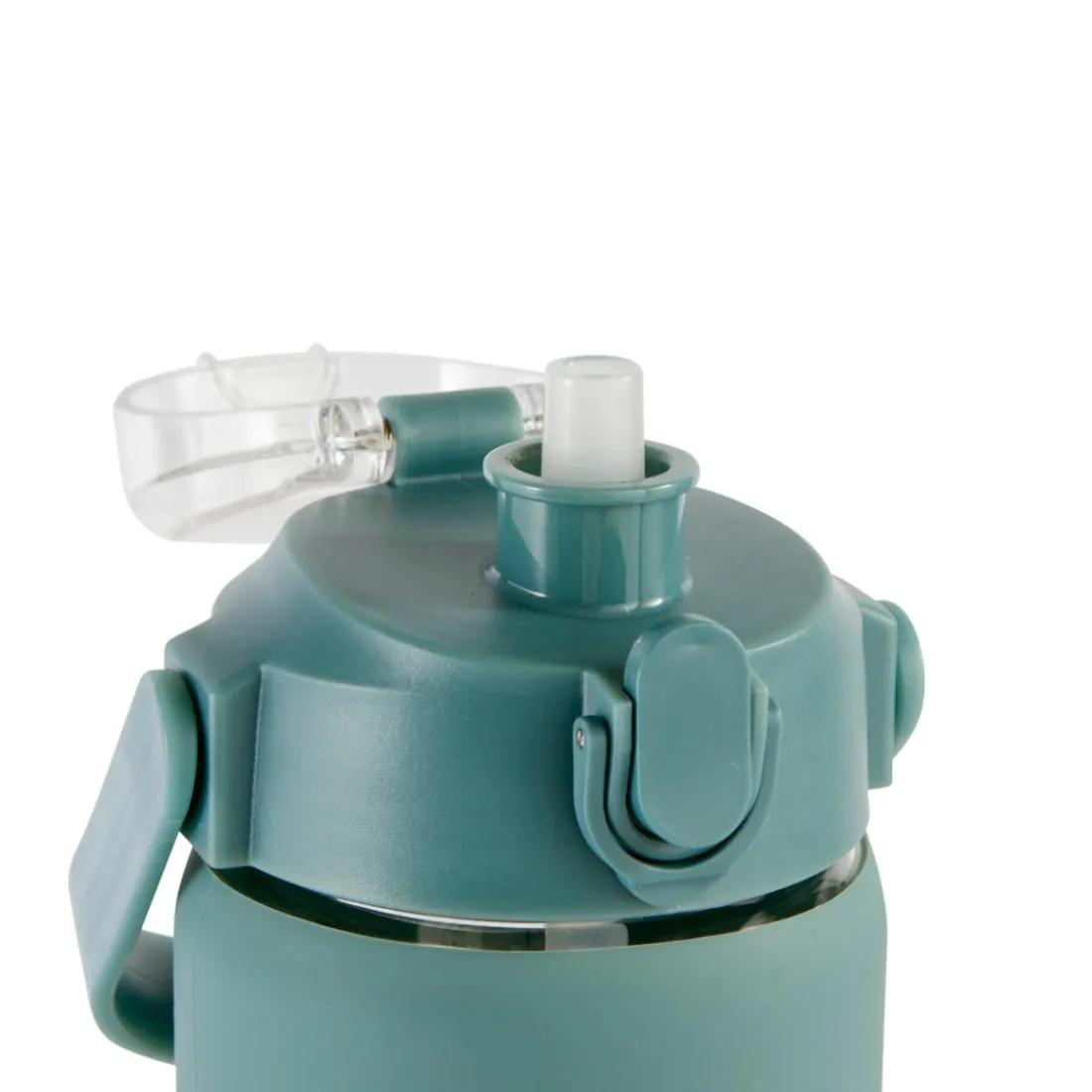 Bouteille en verre et silicone avec paille et housse