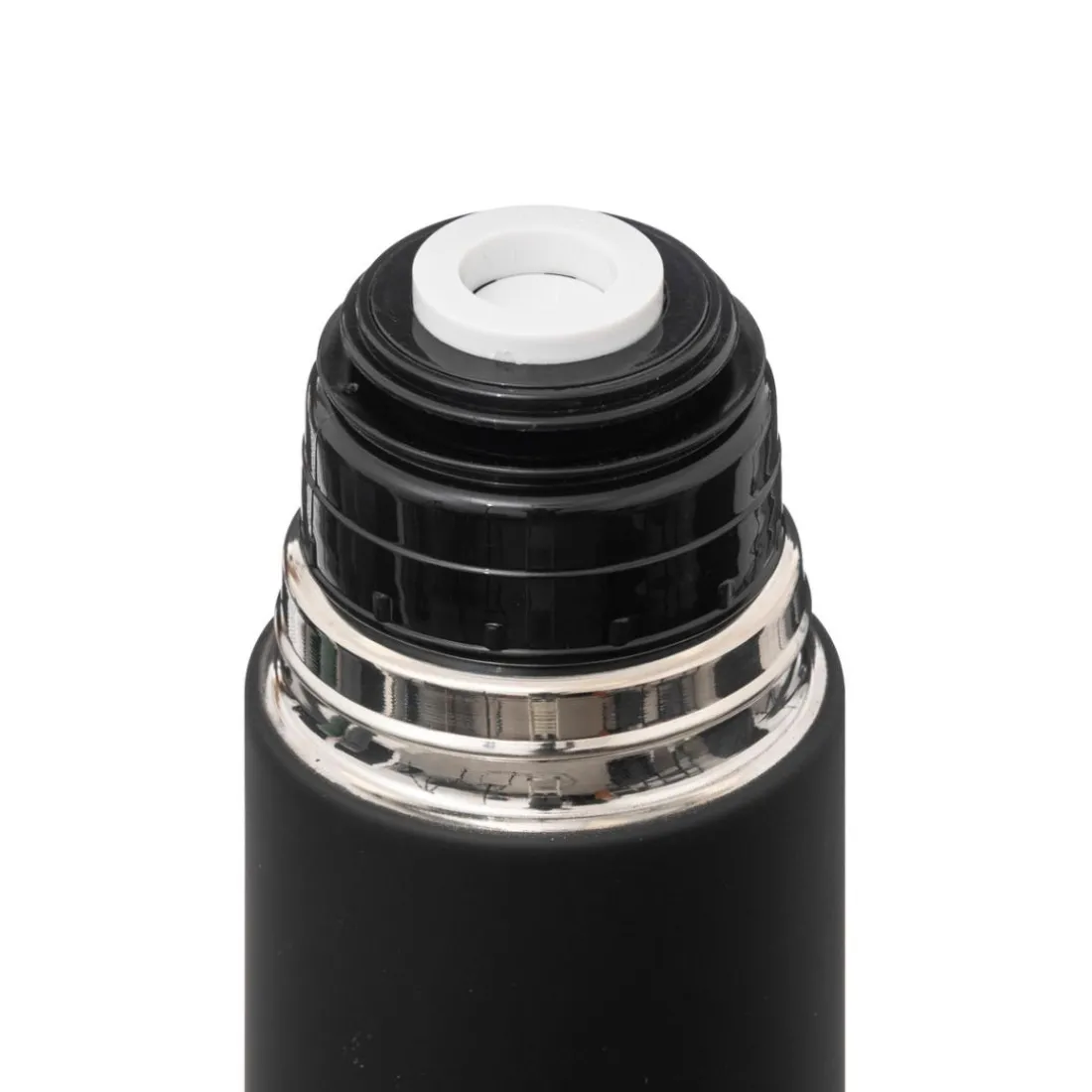 Bouteille isotherme 1L Noir avec couvercle tasse