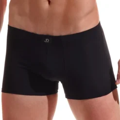 Boxer noir uni en coton