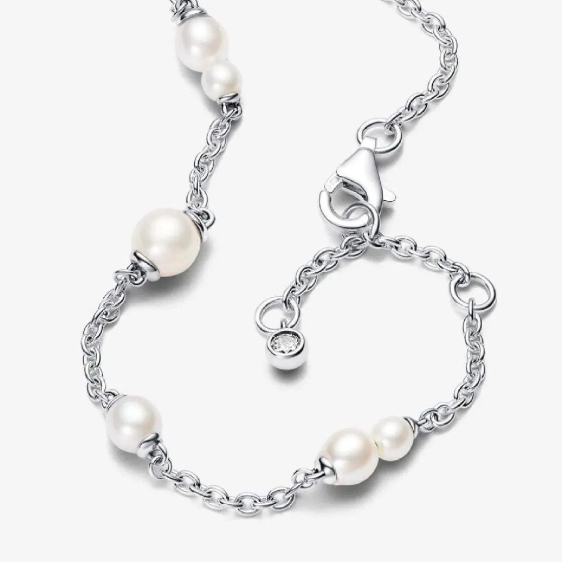 Bracelet femme en argent sterling avec perle et zircone Pandora Timeless