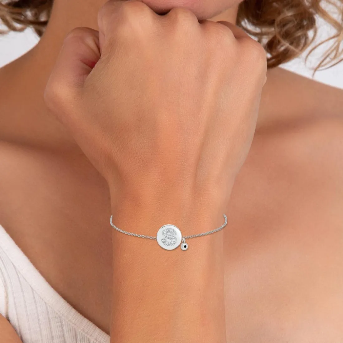 Bracelet Femme So Charm - BD2693-ARGENT-S-DIAMANT - Bracelet Argenté Lettre