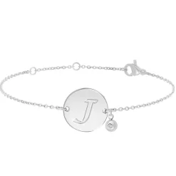 Bracelet Femme So Charm - BD2281-ARGENT-J-DIAMANT - Bracelet Initial Argenté