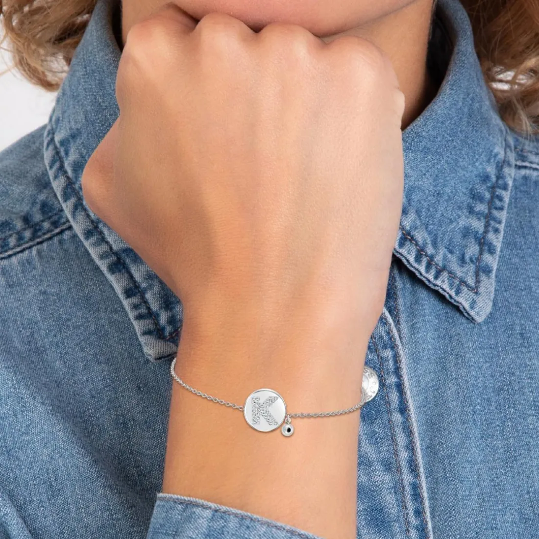 Bracelet Femme So Charm - BD2693-ARGENT-K-DIAMANT - Bracelet Argenté Lettre