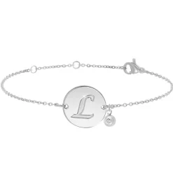 Bracelet Femme So Charm - BD2281-ARGENT-L-DIAMANT - Bracelet Initial Argenté