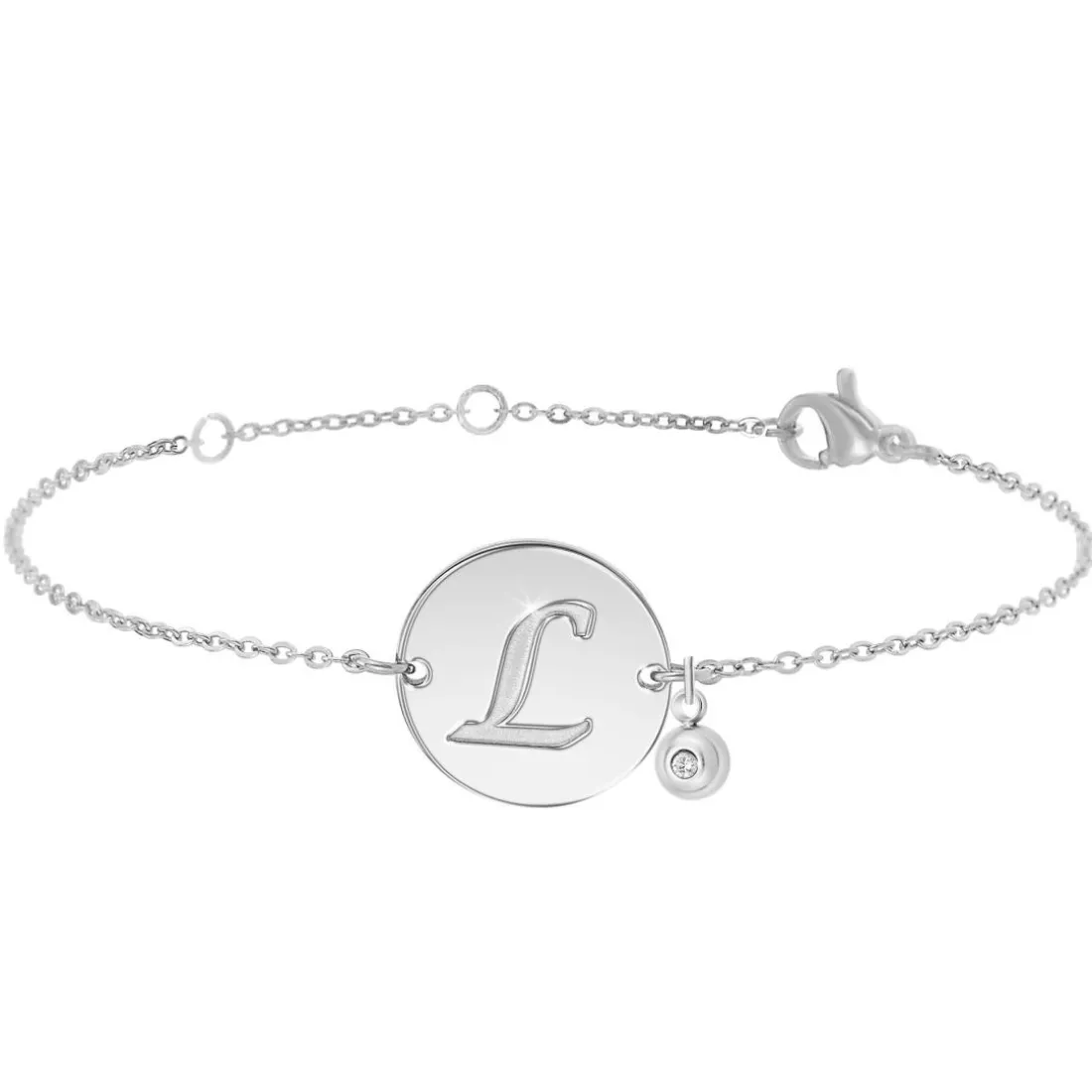 Bracelet Femme So Charm - BD2281-ARGENT-L-DIAMANT - Bracelet Initial Argenté