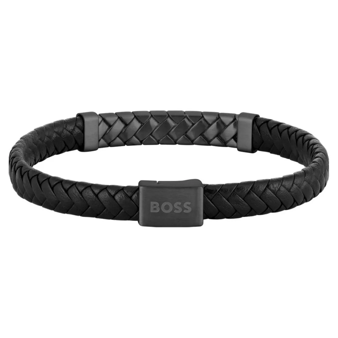 Bracelet Homme Boss Bijoux Tailored - 1580676M Acier, Cuir Noir