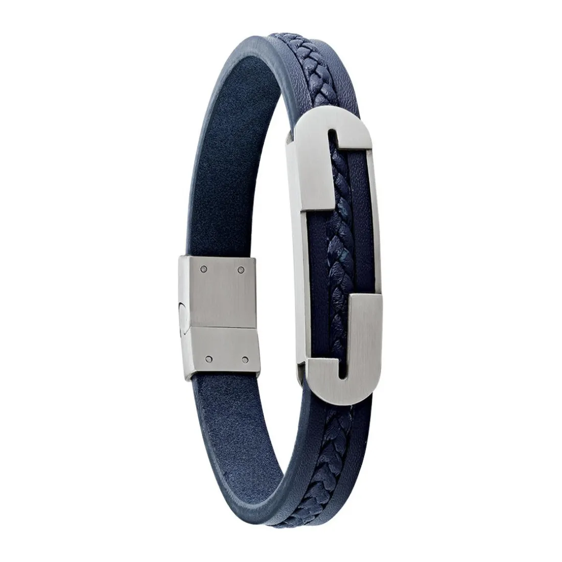 Bracelet Homme Jourdan HB048H - VASCO - Cuir bleu