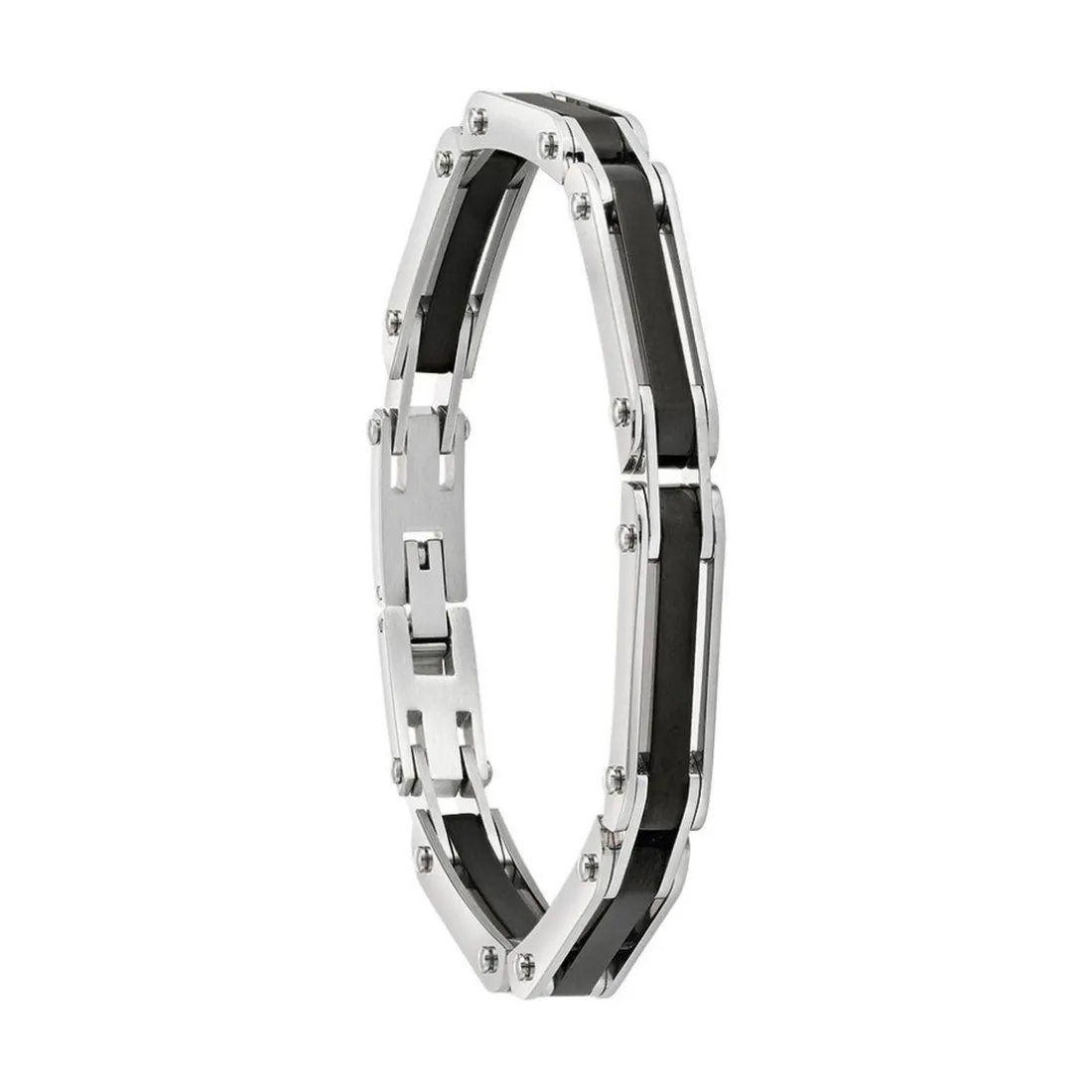 Bracelet Homme Jourdan JH110011B - EL CASTILLO - Acier Argent