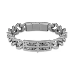 Bracelet Homme Police Bijoux VIGOR - Acier Argent