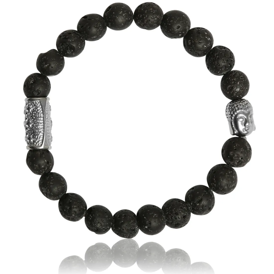 Bracelet Lauren Steven Design ML032 - Bracelet En Pierre Naturelle Pierre de Lave Lauren Steven