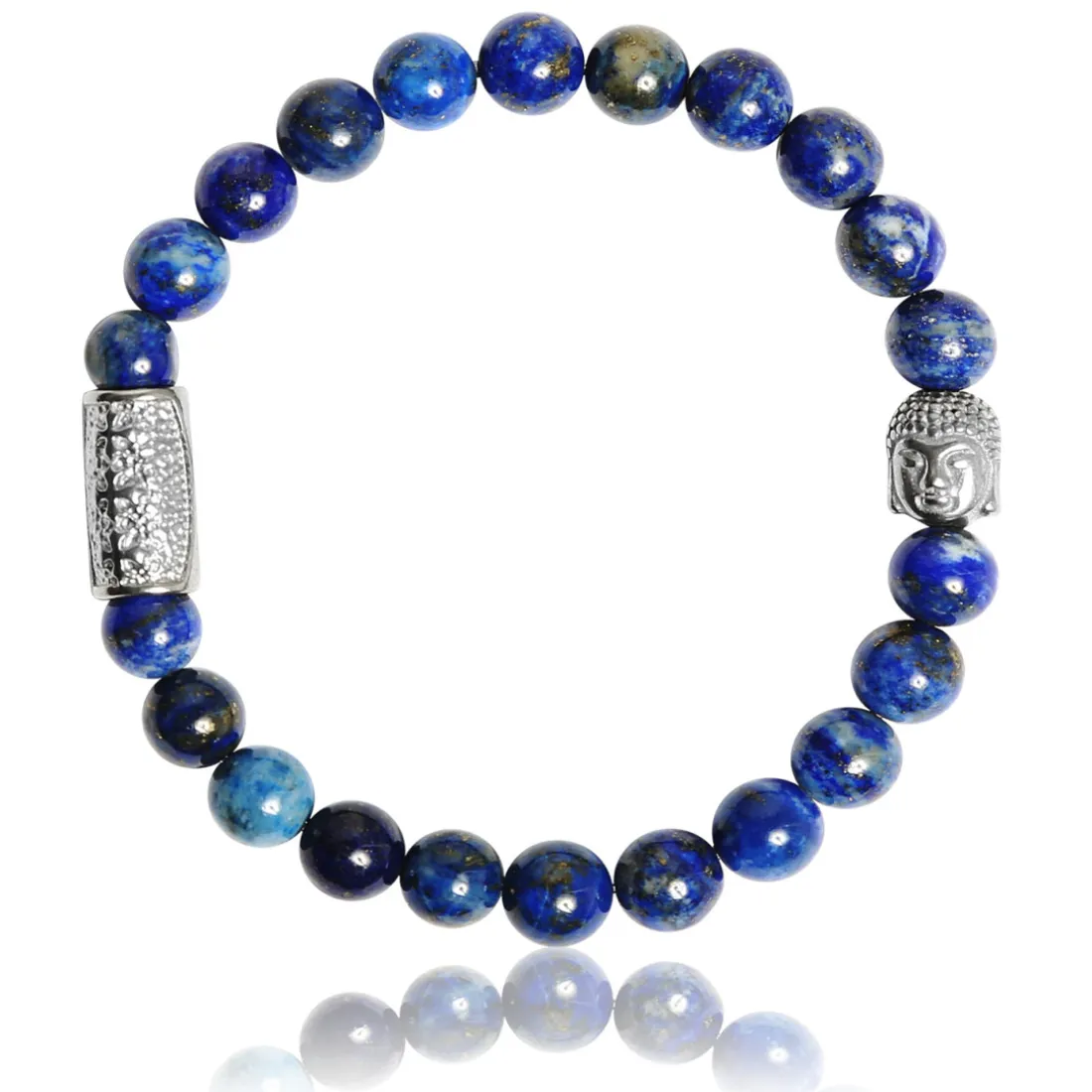 Bracelet Lauren Steven Design ML050 - Bracelet En Pierre Naturelle Lapis Lazuli Lauren Steven