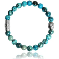 Bracelet Lauren Steven Design ML073 - Bracelet En Pierre Naturelle Map Stone Bleue Lauren Steven