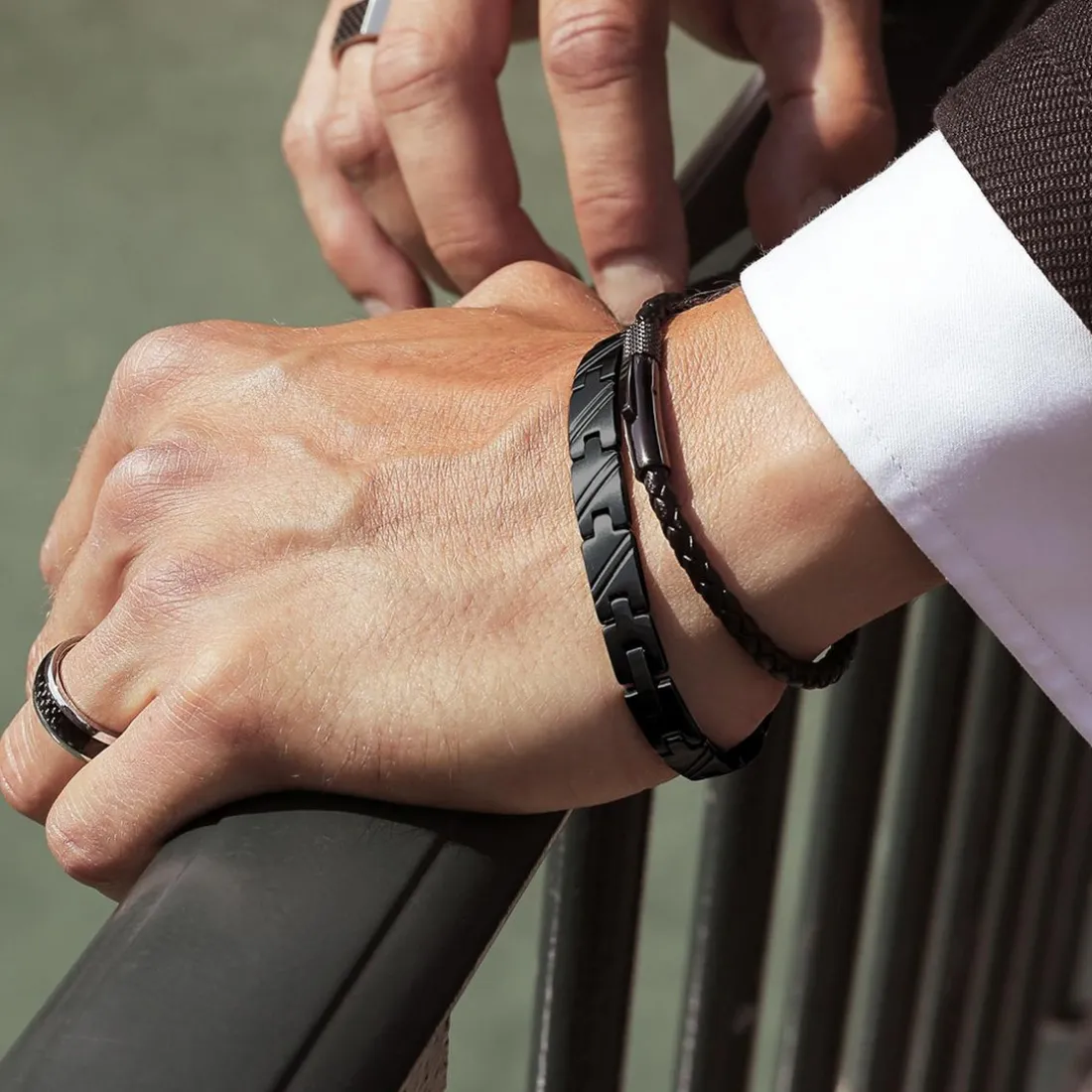 Bracelet Noir HB7481 pour Homme