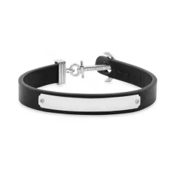Bracelet PH-FSC-S-B-BL - Bracelet Noir Cuir Paul Hewitt Bijoux