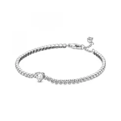 Bracelet Rivière Cœur Scintillant Pandora Timeless - Argent
