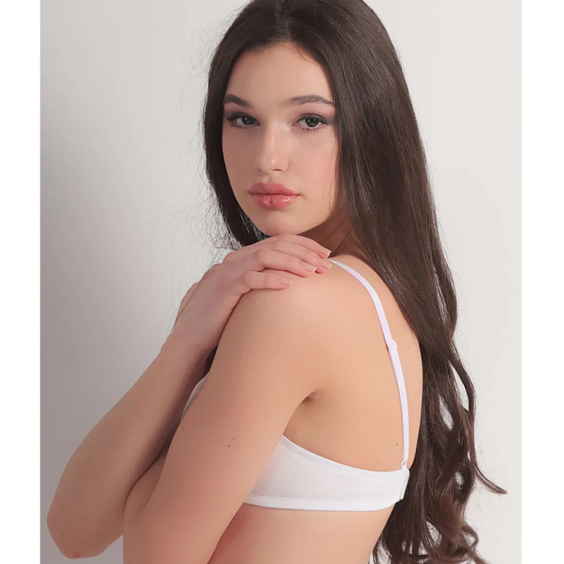Bralette blanche en coton