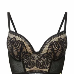 Bralette décolleté plongeant armatures noire
