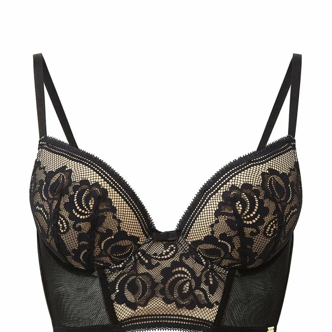 Bralette décolleté plongeant armatures noire