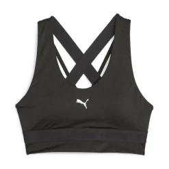 Brassiere Femme W STRONG MID SHINE BRA noir en nylon
