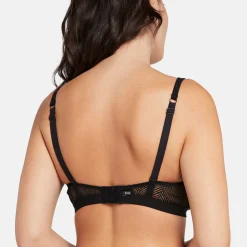 Brassiere microfibre sans armatures noir - Thelma