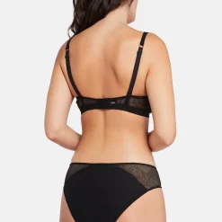 Brassiere microfibre sans armatures noir - Thelma
