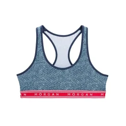 Brassière bleu à bande rouge Jess